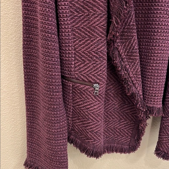 NIC+ZOE Burgundy Textured Blazer - Picture 5 of 5